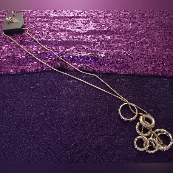 Elegant Gold Necklace with Charms - Picture 6 of 6